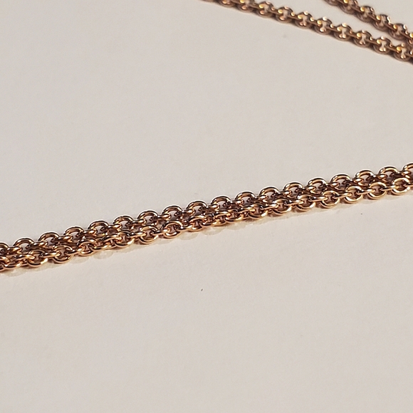 Authentic NEW Pandora Logo Pavé Circle Collier Necklace 14K RGP CZ - Picture 5 of 11